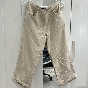 Wide Leg Pants (Cream)
